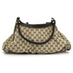 Gucci Canvas Beige Bag GG Tote Abbey